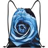 Anceky Zaino con coulisse, borsa da palestra con coulisse, borsa da nuoto con rosa blu per uomo e donna