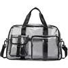 Generisch Zaino sportivo trasparente da spiaggia con grande capacità per attrezzature bagnate, ideale come compagno impermeabile per viaggi, tempo libero e attività quotidiane, robusto (Black #2, taglia unica)