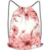 Anceky Zaino con coulisse, borsa da palestra con coulisse, borsa da bagno con fiori e auguri per uomo e donna