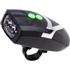 GALPADA Fanale Anteriore LED per Bicicletta Super Luminoso Nero | Clacson Elettrico Integrato, Portatile, Supporto di Montaggio Incluso, per Ciclismo All'aperto