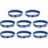 Uonlytech 10 Pezzi Braccialetto in Silicone Bandiera Nazionale Blu, Comodo da Indossare e Taglia Unica, per Partite di Calcio e Gare Competitive