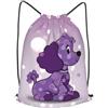 Anceky Borsa con coulisse per donna, borsa sportiva leggera da palestra, zaino da calcio a pois viola, per viaggi