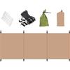 ihwfaityu Barriera antivento con rivestimento in PU adatta per escursioni | Tenda pieghevole antivento con tessuto Oxford, design grande per tende
