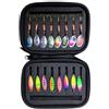 CAZSTYK 16 Esche Spinner trote Esche da Pesca, Esche Metalliche, | Esche Crankbaits con paillettes a lancio lungo, esche rigide in metallo con triplo, facili da usare, resistenti