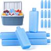 SHINEOFI 12 mini blocchi refrigeranti da riempire per borsa termica e | Piccoli elementi refrigeranti da riempire autonomamente per portapranzo, contenitore per il pranzo e refrigeratore d'aria
