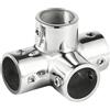 Generisch Connettore per tubo della barca in acciaio inox, adattatore a 4 | Raccordi per barche in acciaio inox per barche, yacht, esterni, ponti, sistemi di ringhiere, costruzione di impianti e