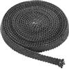 PATIKIL Legna Stufa Guarnizione 5/8x 1/8x118 Piatto Sigillo Corda Nero | Grafite Fibra Vetro, Alta Temperatura, Resistenza, per Stufe Camino Porta