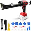 Catolsss Pressa a cartuccia a batteria per Milwaukee 18 V, funzione anti-goccia e luce LED, regolazione della velocità a 4 livelli, ideale per piastrelle, sigillatura e ristrutturazione (senza batteria)