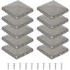 EUNEWR Tappi per pali in acciaio inox, 10 pezzi, copertura per pali in legno, supporto per pali e pali di recinzione (80 x 80 mm)