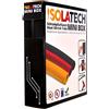 ISOLATECH Guaina Termorestringente Nero Ø3,2mm x 10m Mini Box | Rapporto di Restringimento 3:1, Con Adesivo, Resistente ai Raggi UV & Non Etichettata, Rotolo in Scatola Dispenser