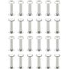 PATIKIL 24 Set Viti Chicago, 4x20mm(DxH) Viti Chicago Phillips Viti Binding Post Bulloni Rivetti Pelle 304 Acciaio Inossidabile Accessori per Cinture Pelle Album Fotoing, Argento