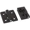 PATIKIL 50x50mm Sfera Cuscinetto Cerniera, 2pz Alluminio Cerniere per Casa Porta, Nero