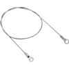 PATIKIL Acciaio Inossidabile Cordino Cavo 1.5mmx50cm, Cavo di Sicurezza 4pz Occhielli Terminati Cavi di Sicurezza Filo Corda per Valigie Biciclette Porte Lampade Corde da Giardino