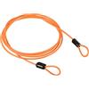 PATIKIL Sicurezza Acciaio Cavo 2.5mm x 1.5m/4.92ft Cavo Antifurto Rivestito Bagaglio Blocco Filo Corda con Doppio Cerchio Sicurezza per Esterni, Bici, Porte, Lampade, Arancione