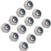 PATIKIL 12pz M10x1,25mm Passo Metrico Fine Filo Dadi 304 Inox Acciaio | Esagonale, Blocco Noccioline
