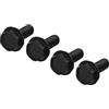 PATIKIL 4pz Esagonale Flangia Bullone M6x17mm Nero per Taglio Macchina | Sinistra Mano Filettatura Vite