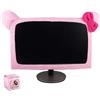Monfurise 20-29 Bella Copertura per Monitor del Computer con Orecchie di Gatto - Protezione Antipolvere per Laptop, TV, LCD, Schermo - Decorazione Rosa