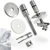 Zyrtkeriom Set di 2 cerniere in acciaio inox per sedili WC compatibili Haro & LUVETT, viti M6 x 71,5 mm, accessorio da bagno durevole