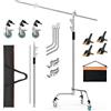 EMART C Stand 330cm, Stativo per Illuminazione Regolabile in Acciaio Inox