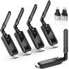 Bdffly Trasmettitore HDMI Wireless e 4 Ricevitori, 1080P 492 FEET/150M Supporto
