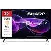 Sharp 32HF3365E - GOOGLE TV, 32" HD, FRAMELESS,60Hz, QLED, Google