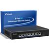 Vimin Switch Ethernet 5G a 8 porte, Switch 5Gb-RJ45, Supporto
