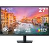 KTC Monitor 4K 27 Pollici | UHD@60Hz | 1,07 Miliardi di Colori, 133%