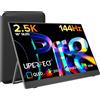 UPERFECT Monitor Portatile 144Hz 2.5K 16" da Gioco, QLED 100% DCI-P3,