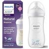 Philips Spa Avent Natural Response 6 M+ Biberon Flusso Fast Con Scritta Love 330ml