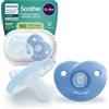 Philips Spa Avent Soothie Succhietto In Silicone 0-6m Azzurro E Blu 2 Pezzi