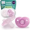 Philips Spa Avent Soothie Succhetto In Silicone 0-6m Rosa E Viola 2 Pezzi