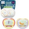 Philips Spa Avent Ultra Air Day&night Succhietto In Silicone 0-6m Fantasie Assortite 2 Pezzi