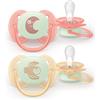 Philips Spa Avent Ultra Soft Night Succhietto In Silicone 0-6m Fantasie Assortite 2 Pezzi
