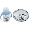 Disney Set Pappa Mickey 3 Pezzi Con Biberon Piatto E Cucchiaio