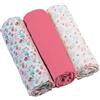 Babyono Mussole In Garza 70x70cm Colore Rosa Set 3 Pezzi
