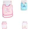 Cangaroo Tippy Bavaglini Colore Rosa Set Da 3 Pezzi