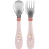 Chicco Set Posate In Acciaio 18m+ Colore Rosa
