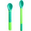 Bamed Baby Italia Srl Mam Heat Sensitive Spoons & Cover Cucchiaino Con Coperchio 6m+ Neutro 2 Pezzi