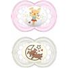 Bamed Baby Italia Srl Mam Original Day & Night 6m+ Succhietto In Silicone Rosa 2 Pezzi