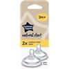 Tommee Tippee Closer To Nature Tettarelle 3m+ In Silicone Flusso Medio 2 Pezzi