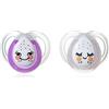 Tommee Tippee Night Time Succhietti 0-6 Mesi In Silicone Colori Assortiti 2 Pezzi