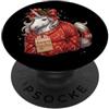 Merry Christmas Wrap Ribbon Bow Stars Xm Carta da regalo con unicorno Magic Girl Candy Cane Holly PopSockets PopGrip Adesivo