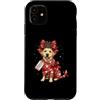 Merry Christmas Wrap Ribbon Bow Stars Xm Custodia per iPhone 11 Labrador Retriever Lab - Carta da regalo con Babbo Natale