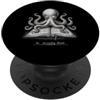 Funny Octopus Reading Book Lover Humor Sir I Am Reading Funny Octopus Book Lover Citazione PopSockets PopGrip Adesivo
