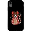 Merry Christmas Wrap Ribbon Bow Stars Xm Custodia per iPhone XR Carta regalo con pupazzo di neve e coda di lemure con agrifoglio