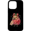 Merry Christmas Wrap Ribbon Bow Stars Xm Custodia per iPhone 15 Pro Max Kiwi Bird - Carta da regalo con pupazzo di neve e agrifoglio