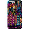 Canal Spectrum Lettering Co. Custodia per iPhone 7 Plus/8 Plus Illustrazione di notte delle case variopinte del canale di Amsterdam