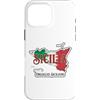 Lakelandwholesale1 Shirt Company Custodia per iPhone 16 Pro Max Sicilia Orgoglio Siciliano Mappa Bandiera Italia Sicilia Grafica