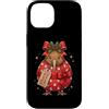 Merry Christmas Wrap Ribbon Bow Stars Xm Custodia per iPhone 14 Kiwi Bird - Carta da regalo, motivo: Babbo Natale, agrifoglio