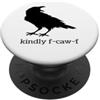 Sarcastic Bird & Crow Divertente corvo F-Caw-F Halloween PopSockets PopGrip Adesivo